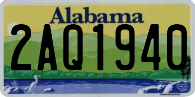 AL license plate 2AQ1940
