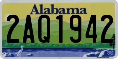 AL license plate 2AQ1942