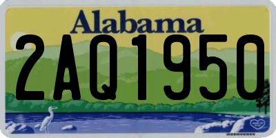 AL license plate 2AQ1950