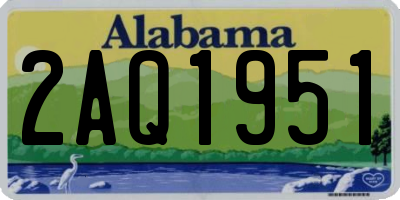 AL license plate 2AQ1951