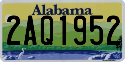 AL license plate 2AQ1952