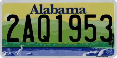 AL license plate 2AQ1953