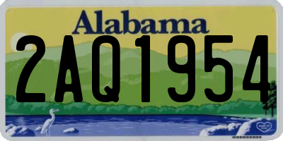 AL license plate 2AQ1954