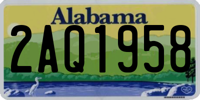 AL license plate 2AQ1958