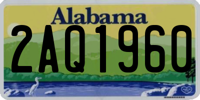AL license plate 2AQ1960