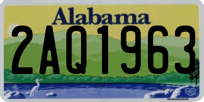AL license plate 2AQ1963