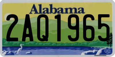 AL license plate 2AQ1965