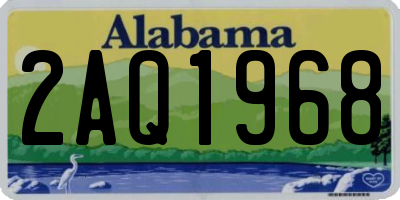AL license plate 2AQ1968