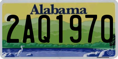 AL license plate 2AQ1970