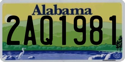 AL license plate 2AQ1981