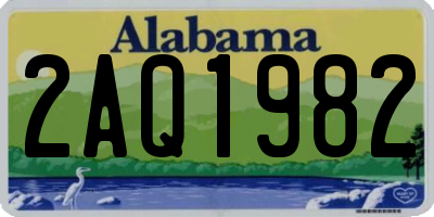 AL license plate 2AQ1982