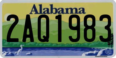AL license plate 2AQ1983