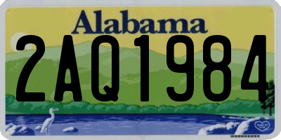 AL license plate 2AQ1984