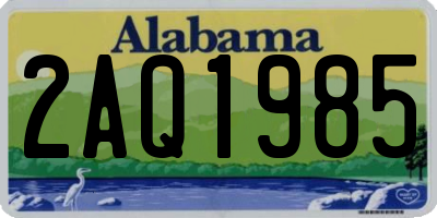 AL license plate 2AQ1985