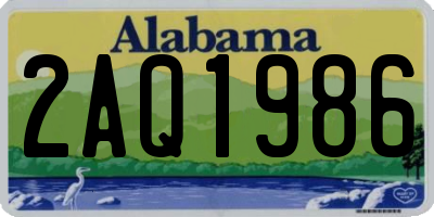 AL license plate 2AQ1986