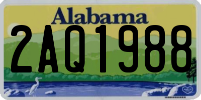 AL license plate 2AQ1988