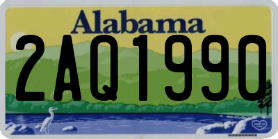 AL license plate 2AQ1990