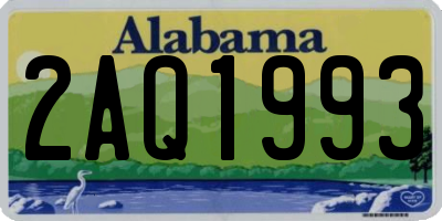 AL license plate 2AQ1993
