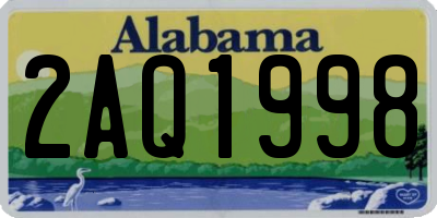 AL license plate 2AQ1998