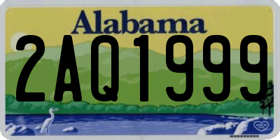 AL license plate 2AQ1999
