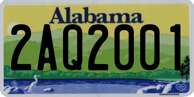 AL license plate 2AQ2001