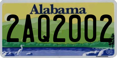 AL license plate 2AQ2002