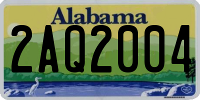 AL license plate 2AQ2004