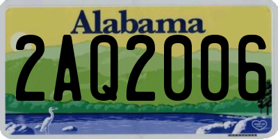 AL license plate 2AQ2006