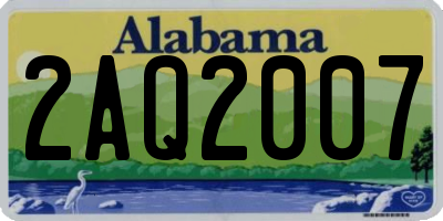 AL license plate 2AQ2007
