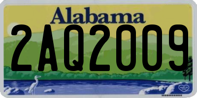AL license plate 2AQ2009