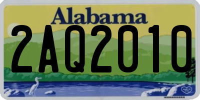 AL license plate 2AQ2010