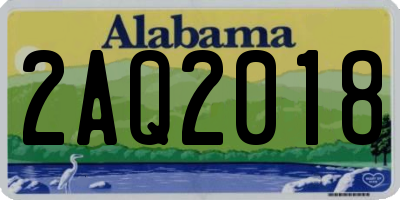 AL license plate 2AQ2018