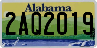 AL license plate 2AQ2019