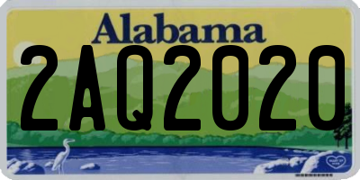 AL license plate 2AQ2020