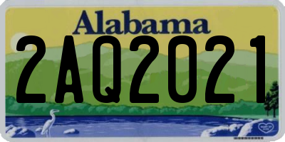 AL license plate 2AQ2021