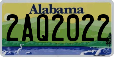 AL license plate 2AQ2022