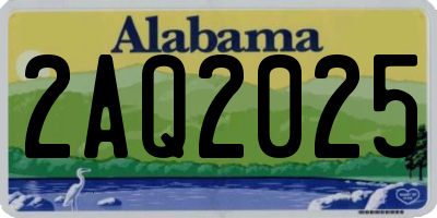 AL license plate 2AQ2025