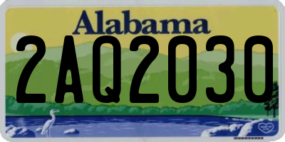 AL license plate 2AQ2030