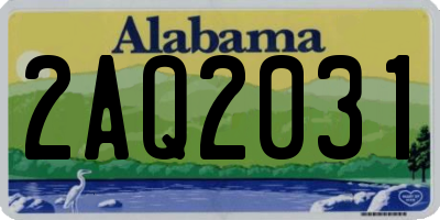 AL license plate 2AQ2031