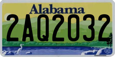 AL license plate 2AQ2032