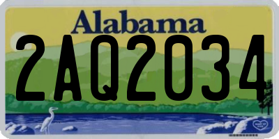 AL license plate 2AQ2034