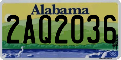 AL license plate 2AQ2036