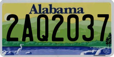 AL license plate 2AQ2037