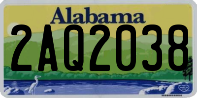 AL license plate 2AQ2038