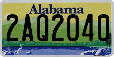 AL license plate 2AQ2040