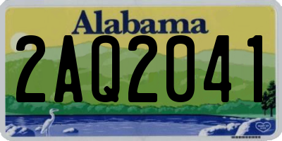 AL license plate 2AQ2041