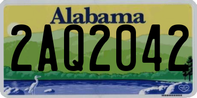 AL license plate 2AQ2042