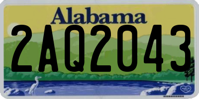AL license plate 2AQ2043