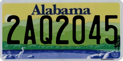 AL license plate 2AQ2045