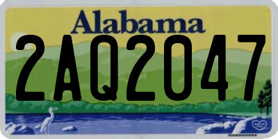 AL license plate 2AQ2047